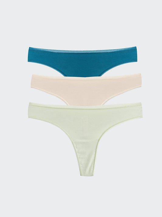 Plain Thong Panties 3 Pack