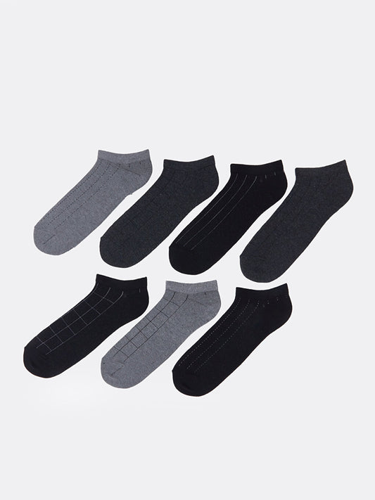 Patterned Men's Booties Socks 7-pack