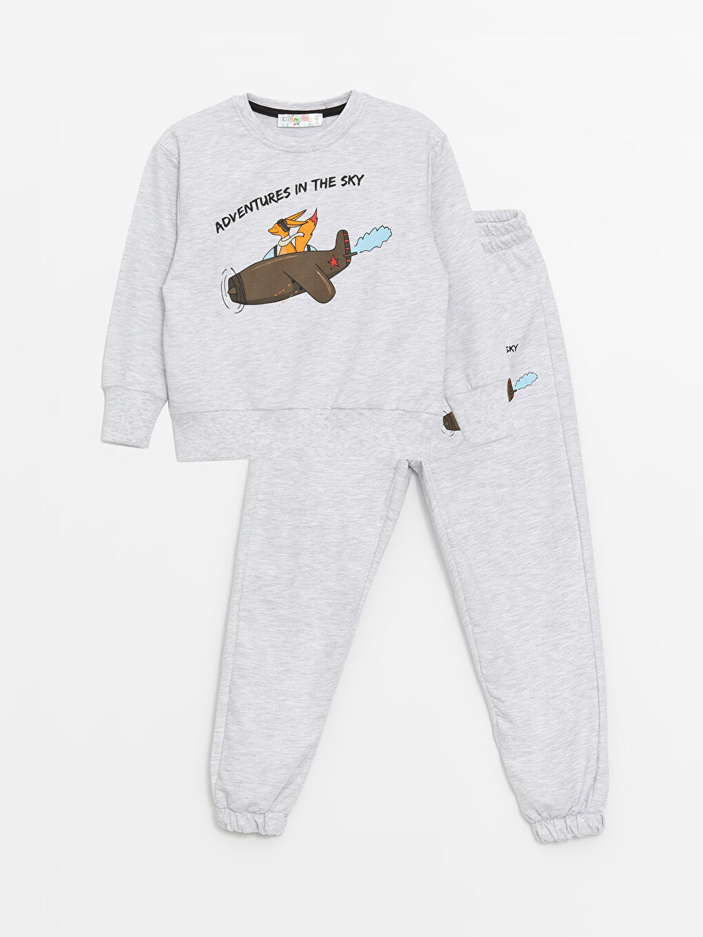 Crew Neck Printed Baby Boy Suit