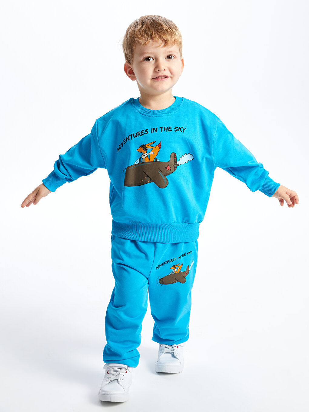 Crew Neck Printed Baby Boy Suit