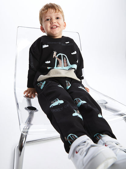 Crew Neck Printed Baby Boy Suit