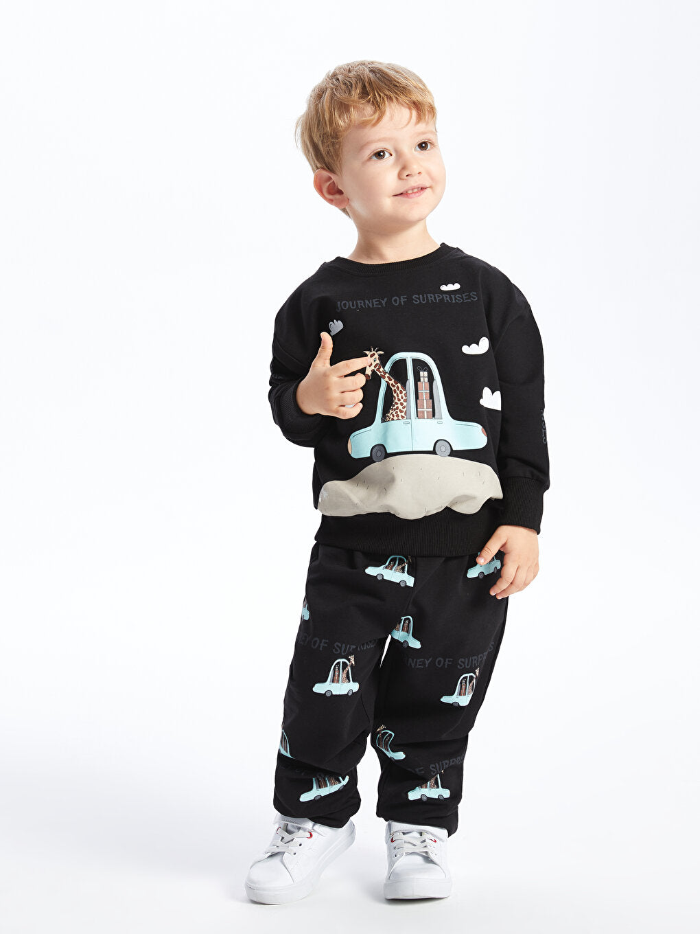 Crew Neck Printed Baby Boy Suit