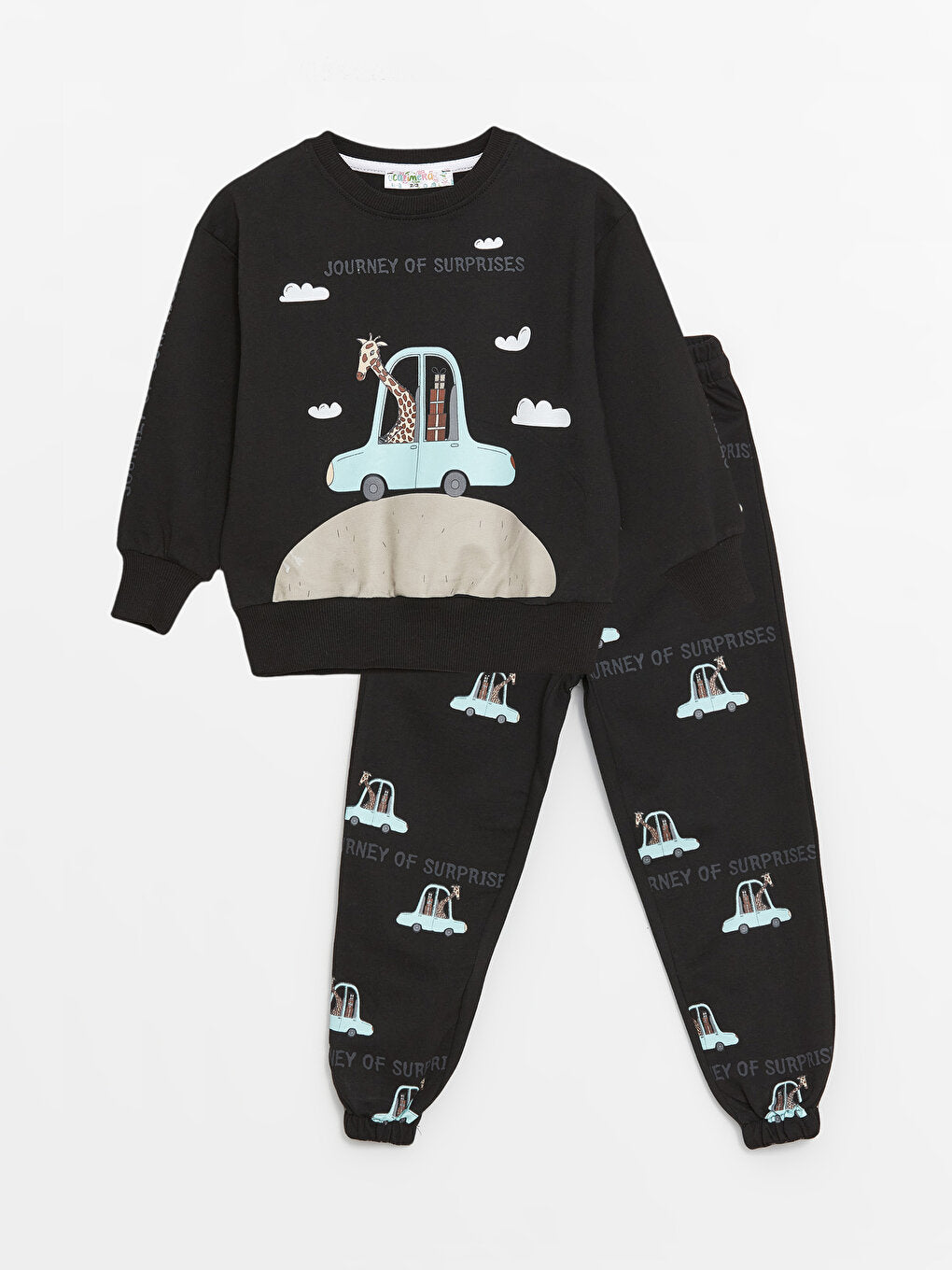 Crew Neck Printed Baby Boy Suit