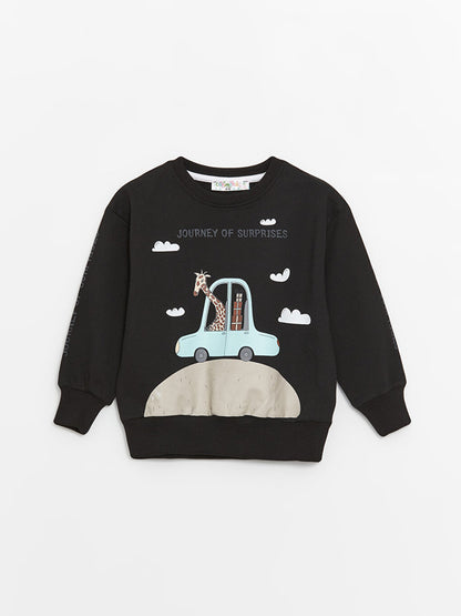 Crew Neck Printed Baby Boy Suit