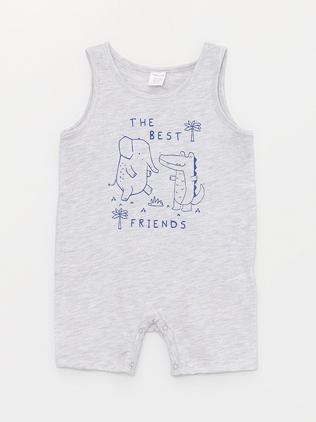 Crew Neck Printed Baby Boy Jumpsuit