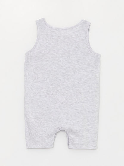 Crew Neck Printed Baby Boy Jumpsuit