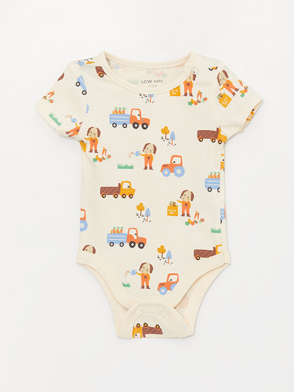 Crew Neck Short Sleeve Printed Baby Boy 2 Piece Set