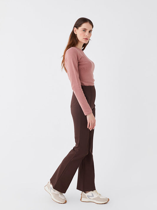 Extra Slim Fit Straight Flare Leg Women's Trousers