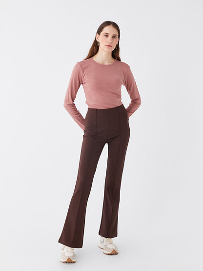 Extra Slim Fit Straight Flare Leg Women's Trousers