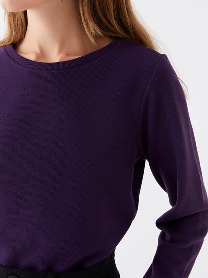 Crew Neck Plain Long Sleeve Women's Tunic