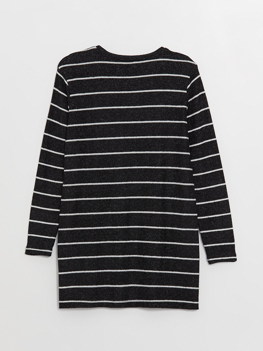 Crew Neck Striped Long Sleeve Women's Tunic