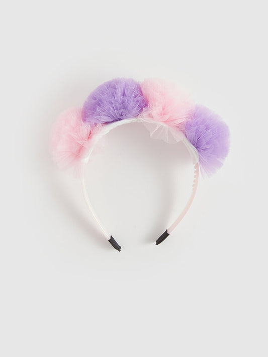 Girl's Crown with Pompom Detail