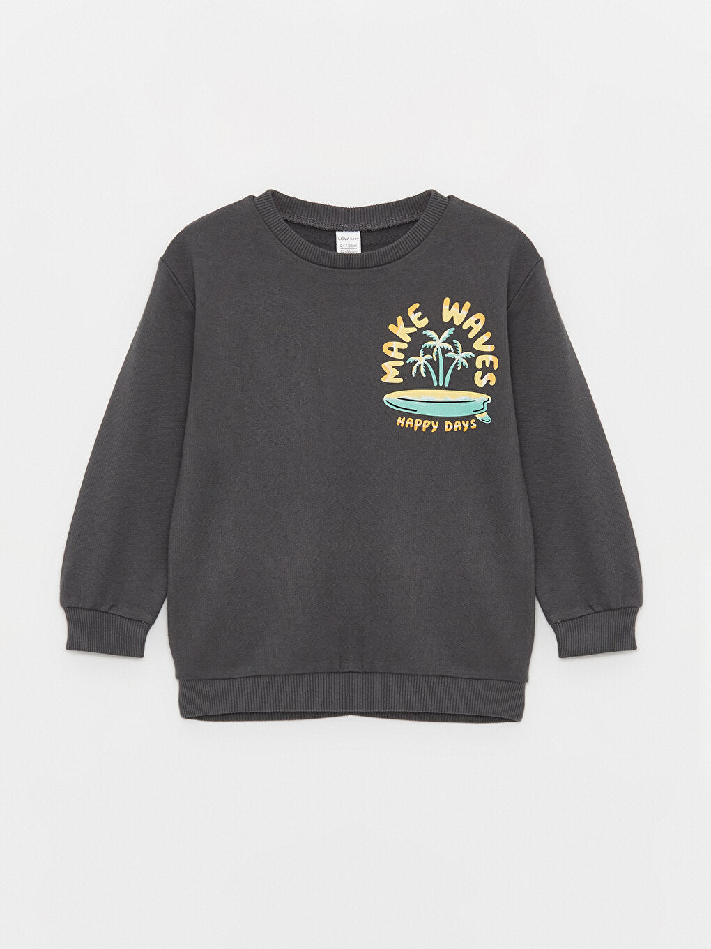 Crew Neck Long Sleeve Printed Baby Boy Sweatshirt 2-pack