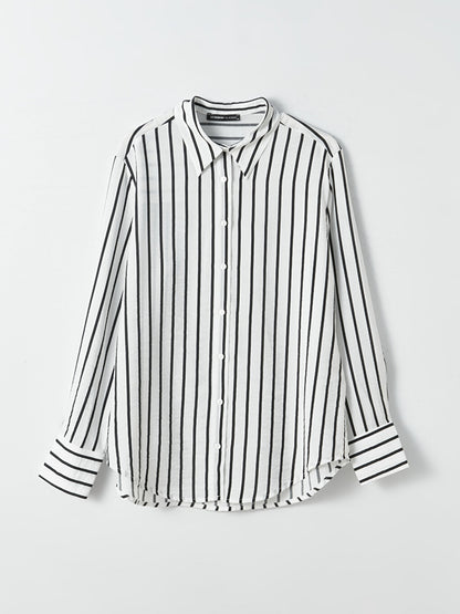 Striped Long Sleeve Women's Shirt