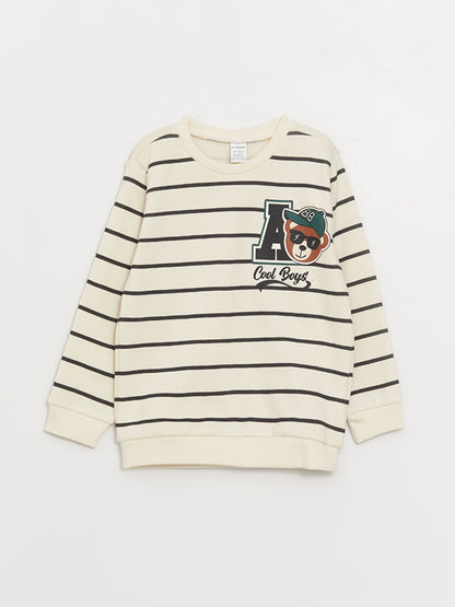 Crew Neck Printed Long Sleeve Baby Boy Sweatshirt Pack of 2