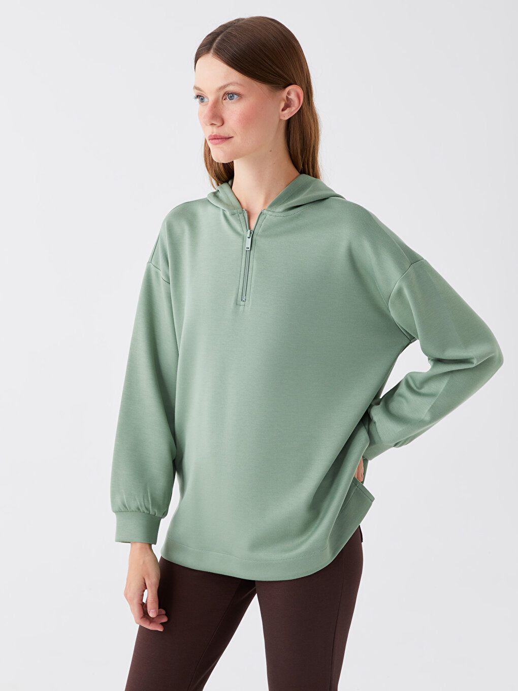 Plain Long Sleeve Oversize Women's Hoodie