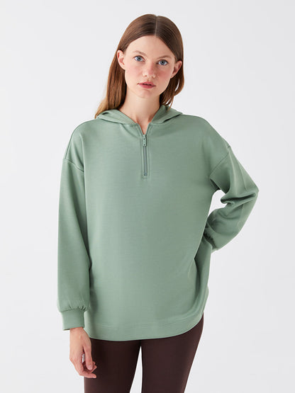 Plain Long Sleeve Oversize Women's Hoodie