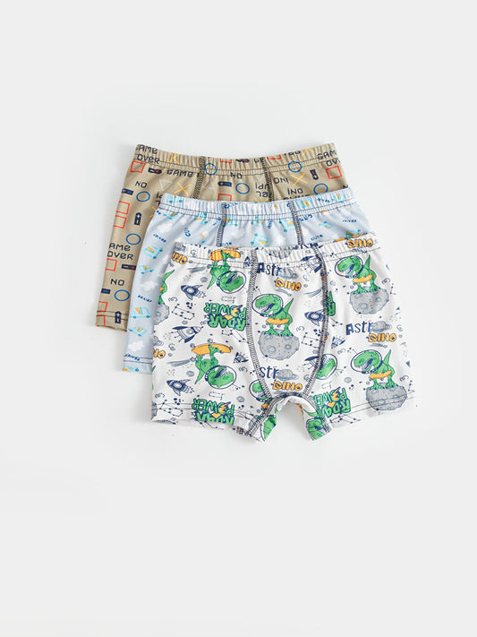 Printed Boy's Boxer 3-Piece