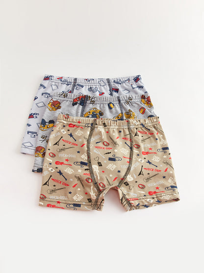 Printed Boy's Boxer 3-Piece