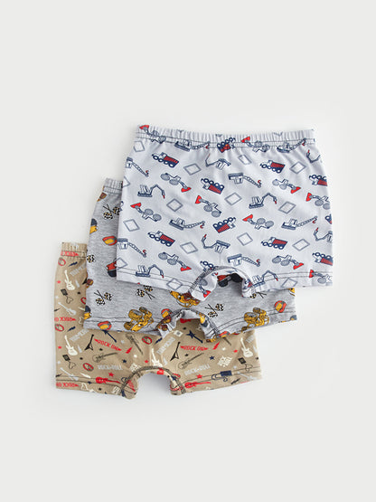 Printed Boy's Boxer 3-Piece