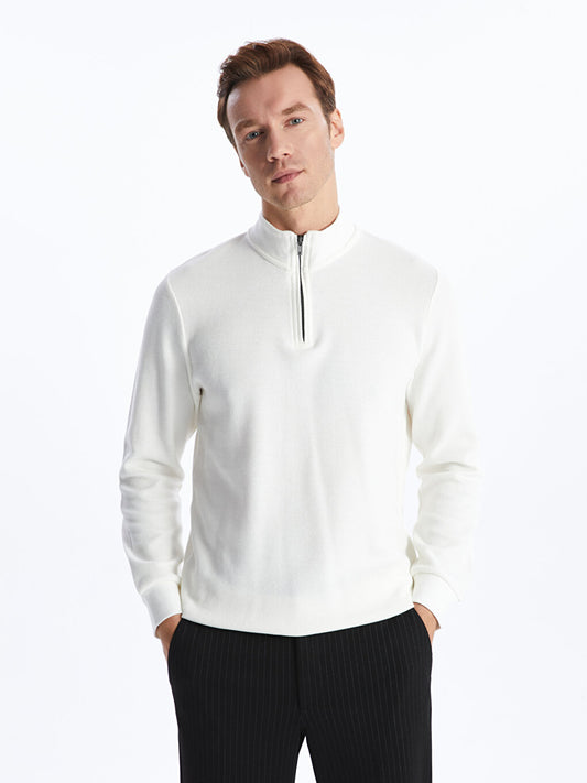 High Collar Long Sleeve Men's Sweatshirt