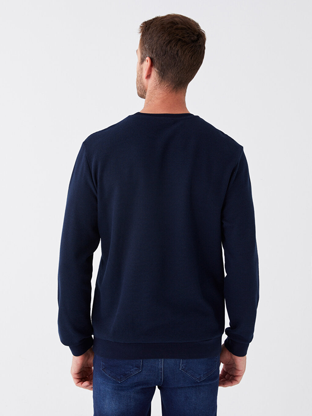 Crew Neck Long Sleeve Men's Sweatshirt