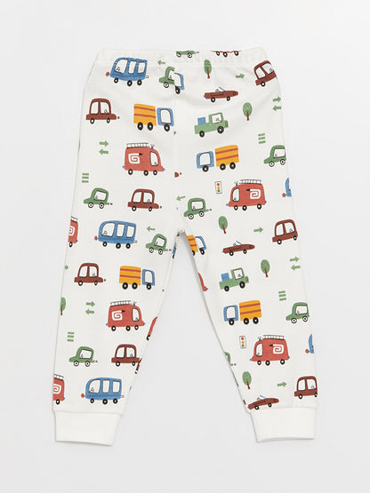 Printed Baby Boy Tracksuit Bottom with Elastic Waist, 2-pack