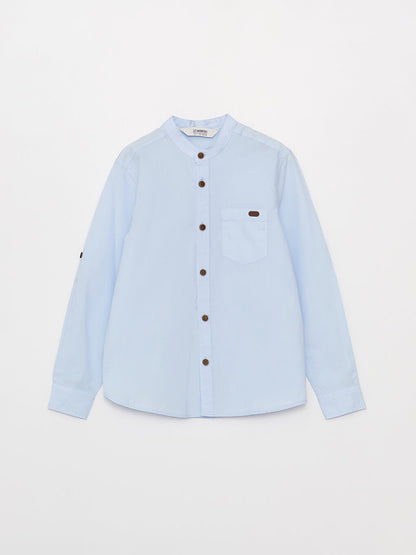 Judge Collar Basic Long Sleeve Boy's Shirt