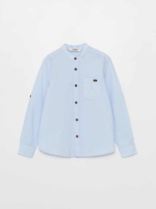 Judge Collar Basic Long Sleeve Boy's Shirt