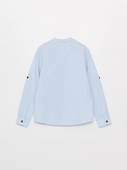 Judge Collar Basic Long Sleeve Boy's Shirt