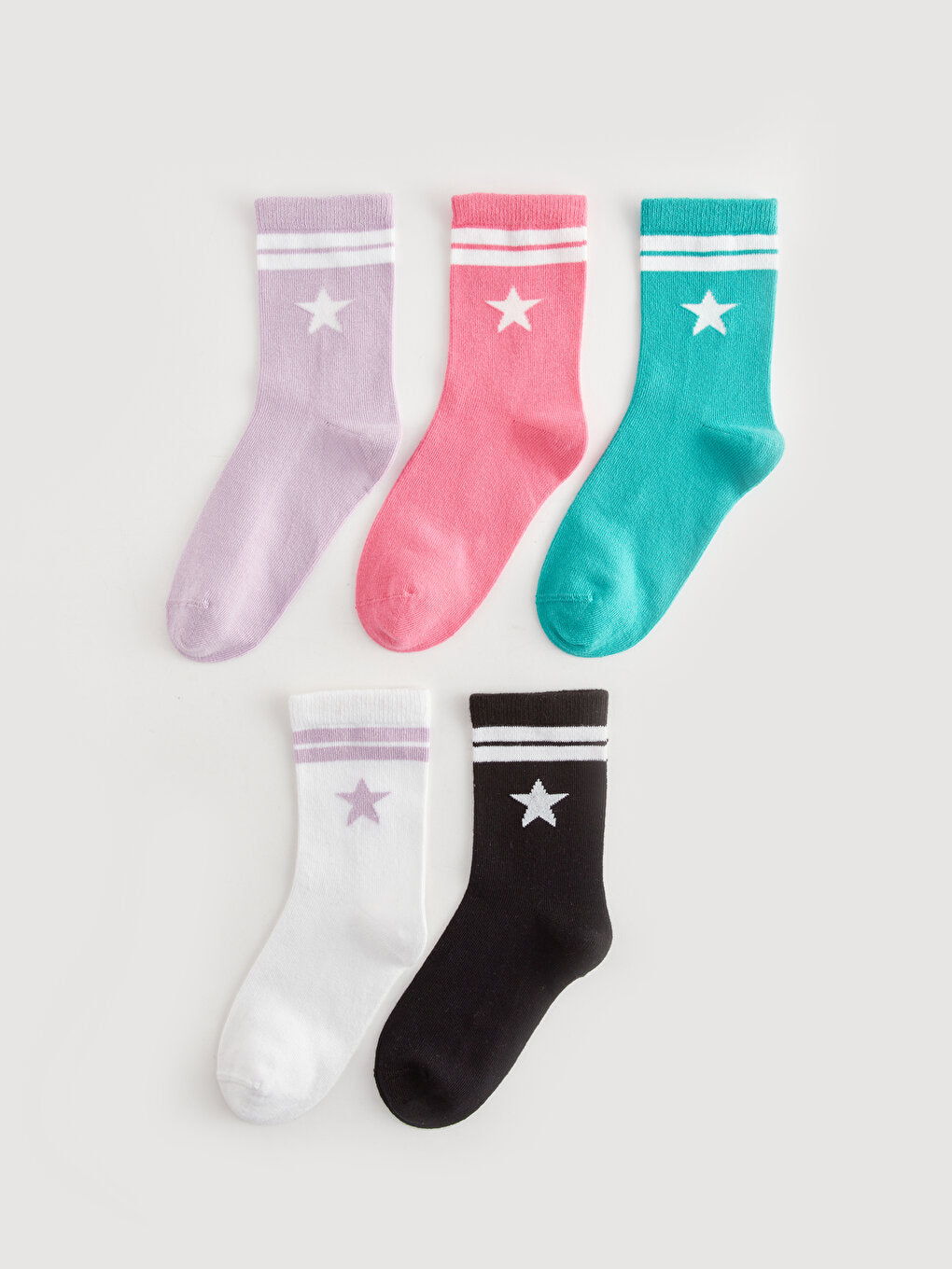 Patterned Girl's Socks 5-pack