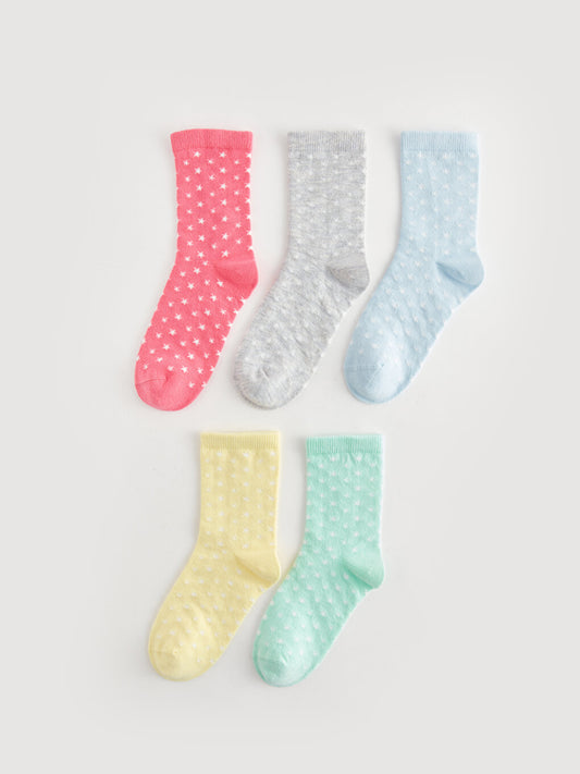 Patterned Girl's Socks 5-pack