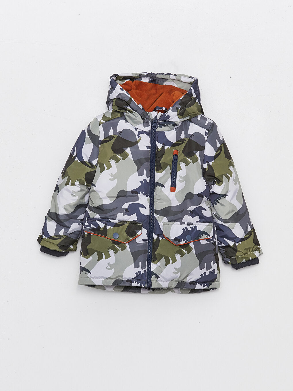 Hooded Camouflage Patterned Baby Boy Parka