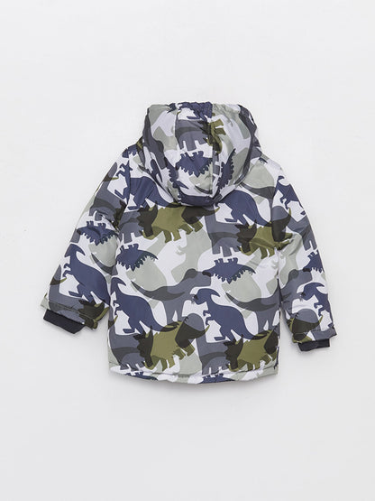 Hooded Camouflage Patterned Baby Boy Parka