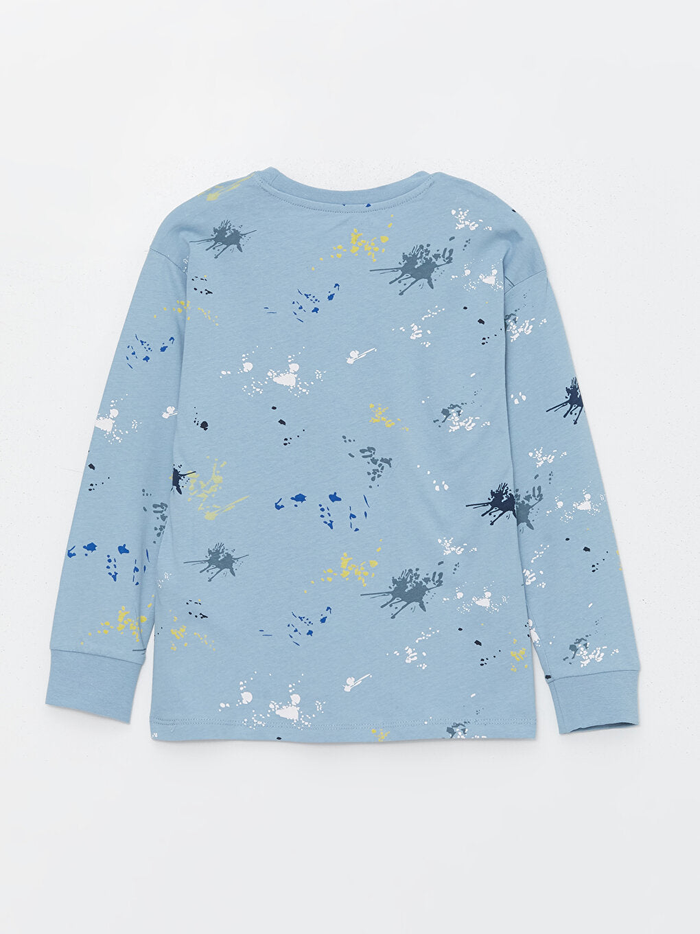 Crew Neck Printed Long Sleeve Boys' Pajama Set