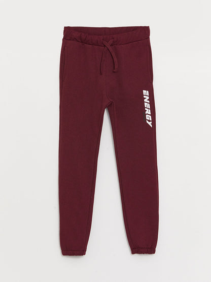 Printed Boys' Jogger Sweatpants with Elastic Waist