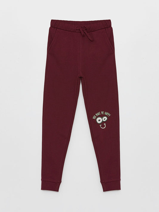 Printed Boys' Jogger Sweatpants with Elastic Waist