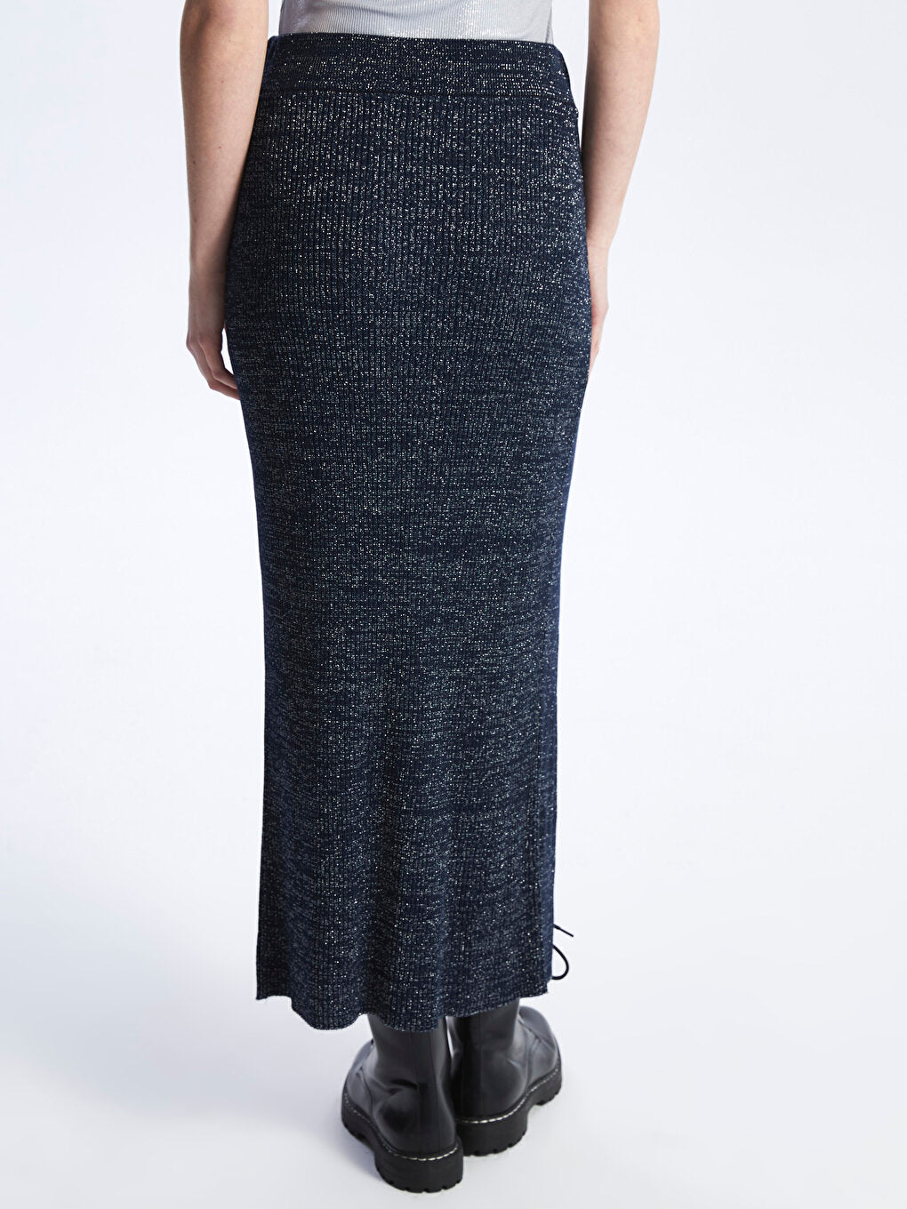 Women's Elastic Waist Plain Knitwear Pencil Skirt