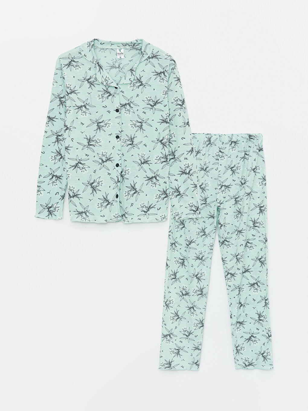 Shirt Collar Women's Pajama Set