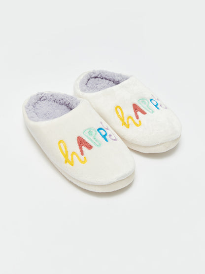 Embroidered Women's House Slippers