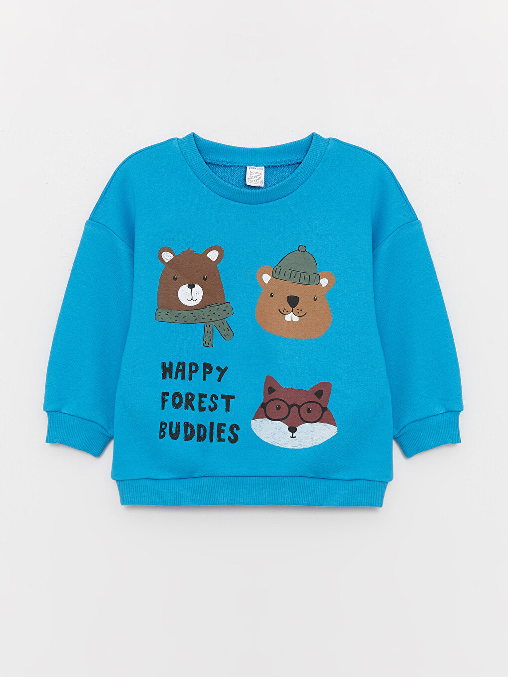 Crew Neck Long Sleeve Printed Baby Boy Sweatshirt