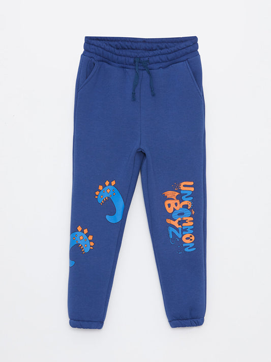 Printed Boys' Sweatpants with Elastic Waistband