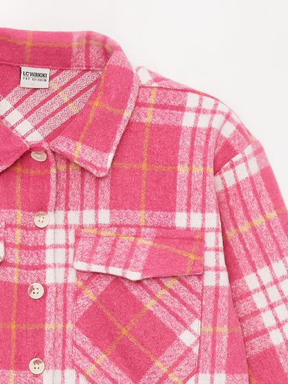 Plaid Long Sleeve Girls Shirt Jacket