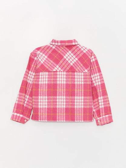 Plaid Long Sleeve Girls Shirt Jacket