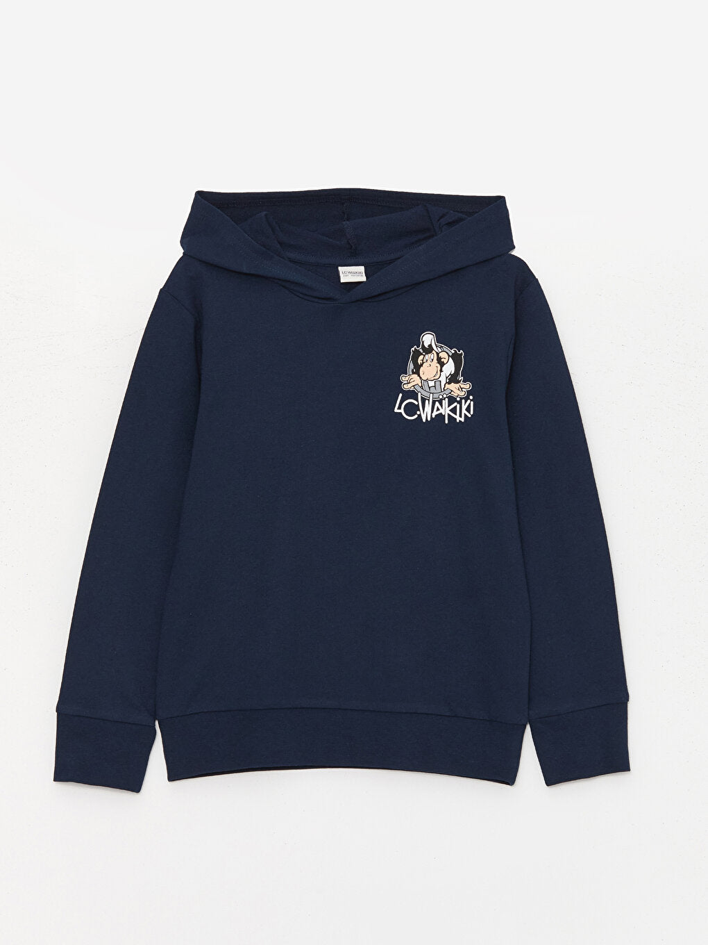 Nostalgic Monkey Printed Long Sleeve Boys' Hoodie