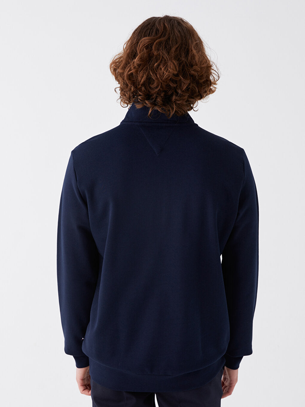 High Collar Long Sleeve Men's Sweatshirt