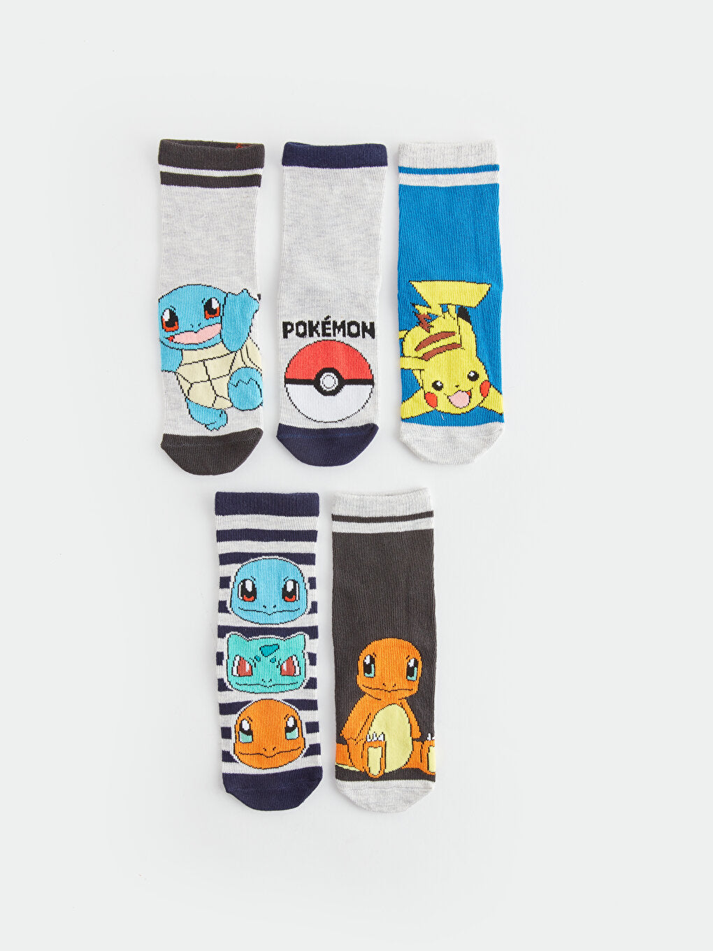 Pokemon Patterned Boy Socks 5-pack