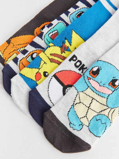 Pokemon Patterned Boy Socks 5-pack