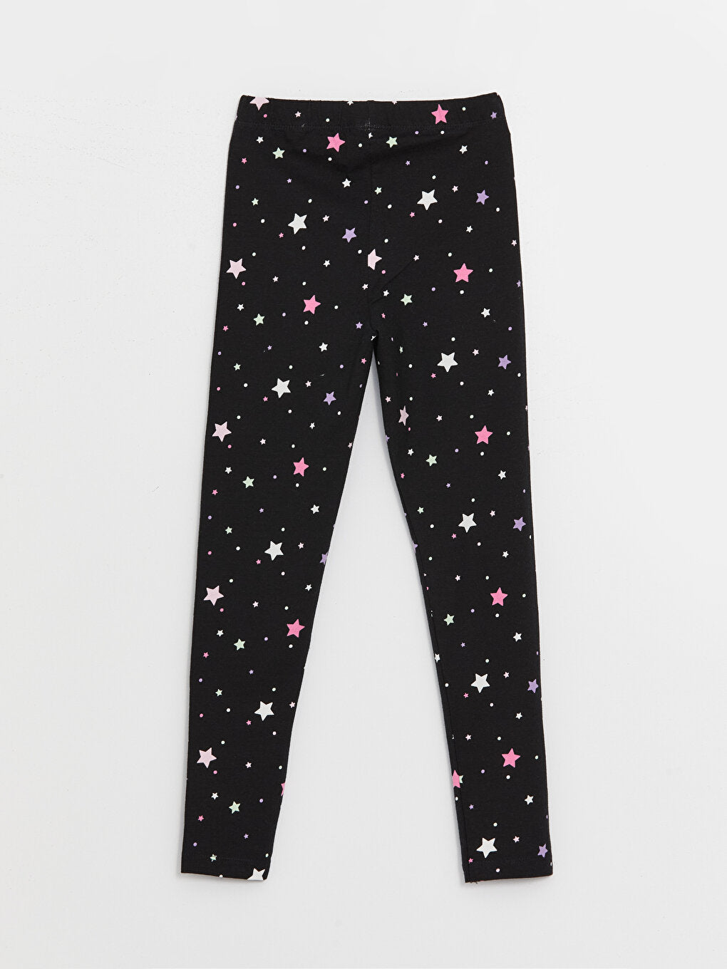 Printed Girls' Tights with Elastic Waist