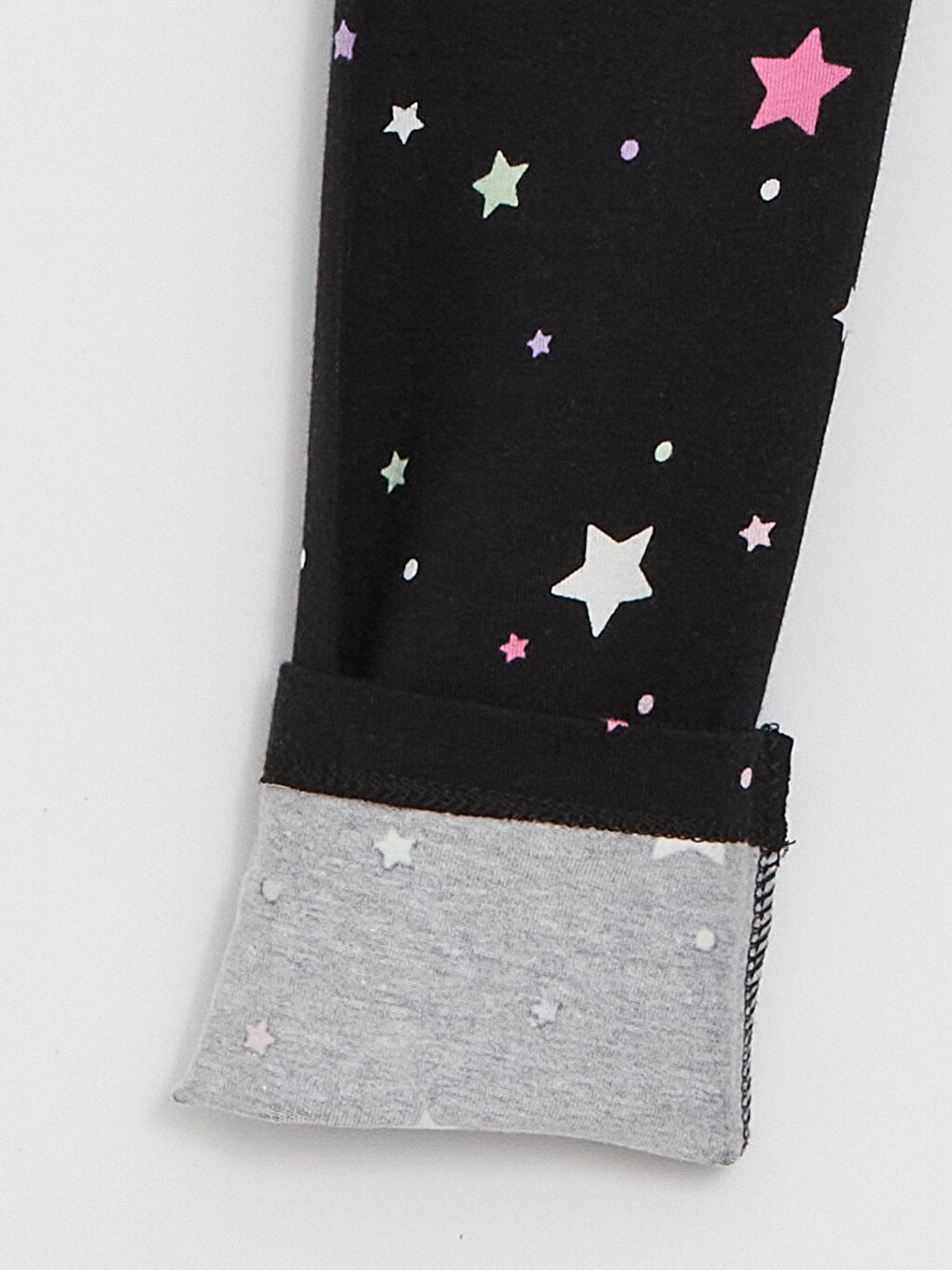 Printed Girls' Tights with Elastic Waist